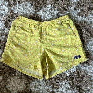 Patagonia Sunny Yellow Floral Shorts Baggies